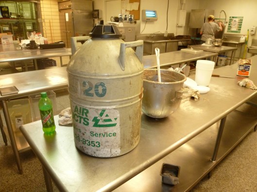 Making Liquid Nitrogen Ice Cream Making Liquid Nitrogen Ice Cream