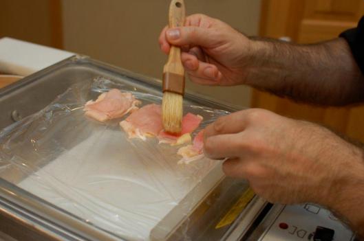 Gluing Chicken and Pork Skins Gluing Chicken and Pork Skins