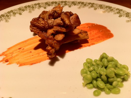 Chanterelle Mushrooms with Peas and Carrot