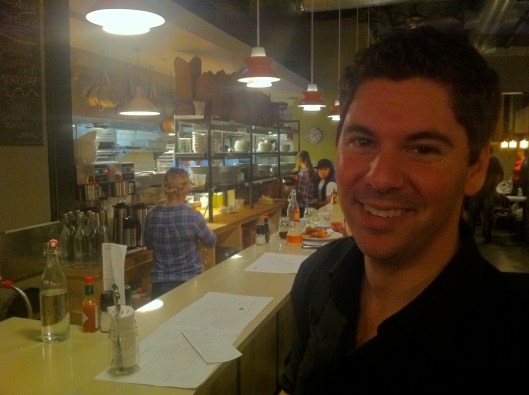 Scott, the big TV star, at the Skillet Diner Scott, the big TV star, at the Skillet Diner