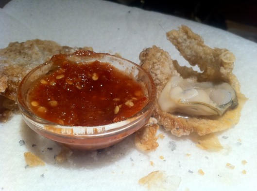 Chicharrón with oyster