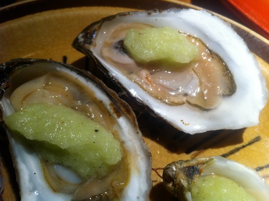 Oysters with Cucumber
