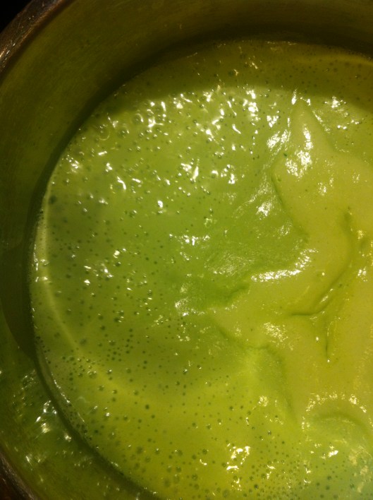 Boiling Herbed Coconut Milk