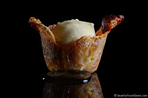 waffle ice cream in chicken skin cup waffle ice cream in chicken skin cup