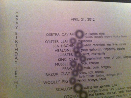 A Very Special Birthday Dinner